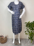 Relaxed Fit Blue Maternity Gown for Women