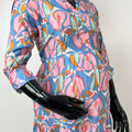 Comfort and Care Pink & Blue Rayon fabric Maternity Gown