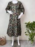 Navy Blue Breathable Rayon Fabric Maternity Gown