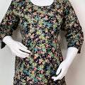 Navy Blue Breathable Rayon Fabric Maternity Gown