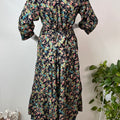 Navy Blue Breathable Rayon Fabric Maternity Gown