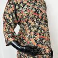 Black & Red Maternity Rayon Fabric Gown