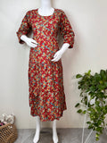 Red All Day Comfort Rayon Fabric Maternity Gown