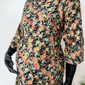 Black & Red Maternity Rayon Fabric Gown