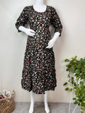 Soft Touch Black Rayon Fabric Maternity Gown