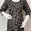 Soft Touch Black Rayon Fabric Maternity Gown