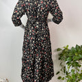 Soft Touch Black Rayon Fabric Maternity Gown