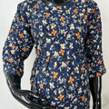 Navy Blue Soft & Breathable Rayon Maternity Gown