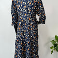 Navy Blue Soft & Breathable Rayon Maternity Gown