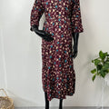 Comfort & Care Maroon Rayon Fabric Maternity Gown