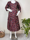 Premium Rayon Fabric Maroon Maternity Gown