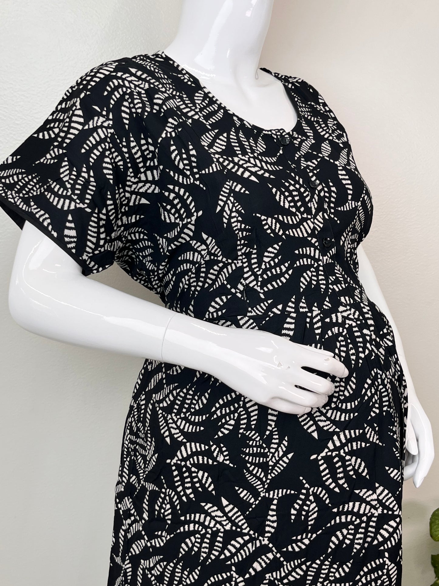 Everyday Ease Black Rayon Fabric Maternity Gown