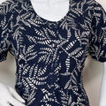 Navy Blue Rayon Fabric Maternity Comfort Gown
