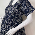 Navy Blue Rayon Fabric Maternity Comfort Gown