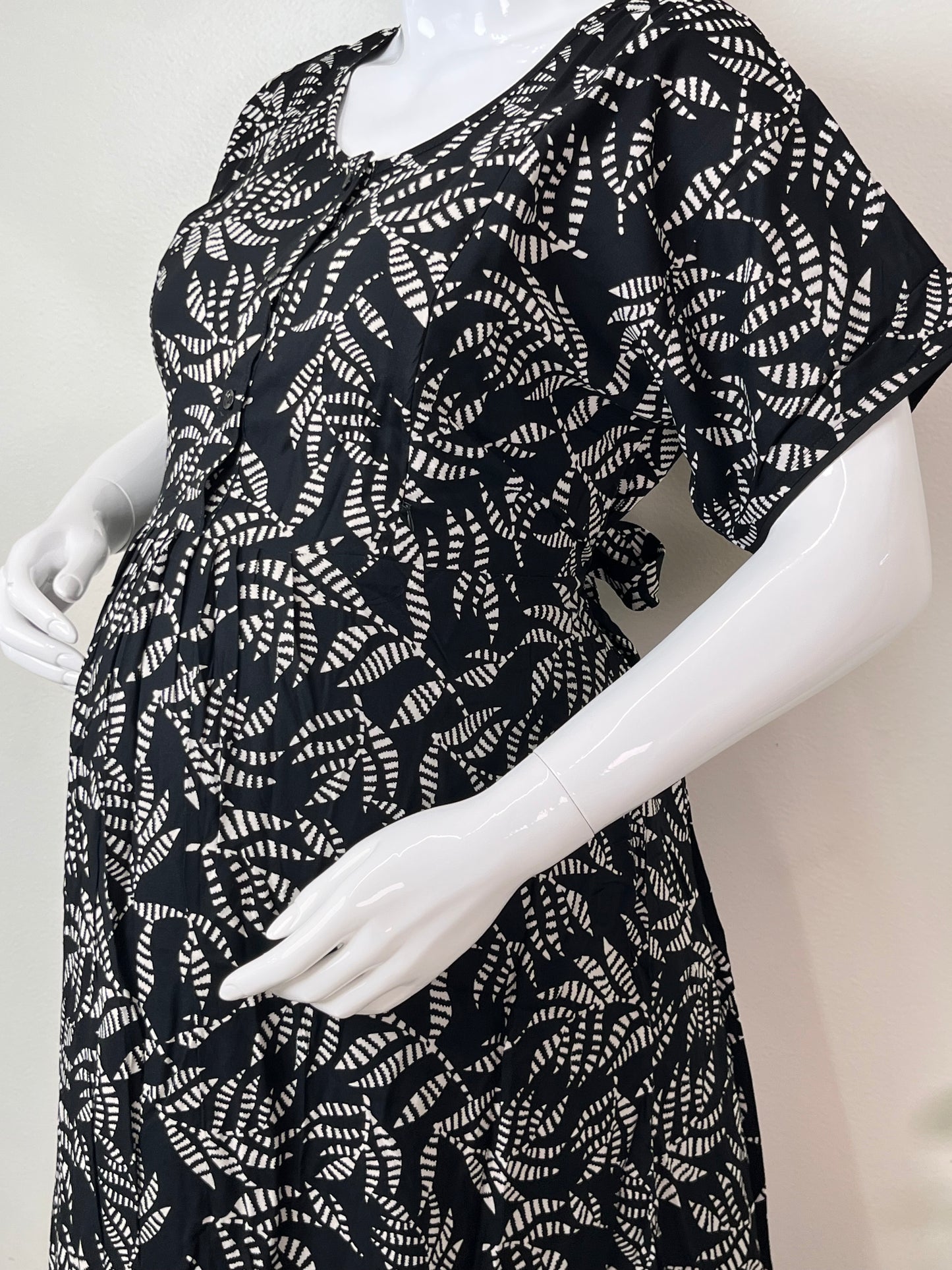 Everyday Ease Black Rayon Fabric Maternity Gown