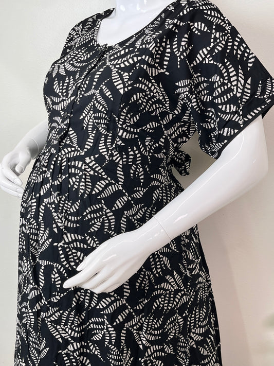 Everyday Ease Black Rayon Fabric Maternity Gown