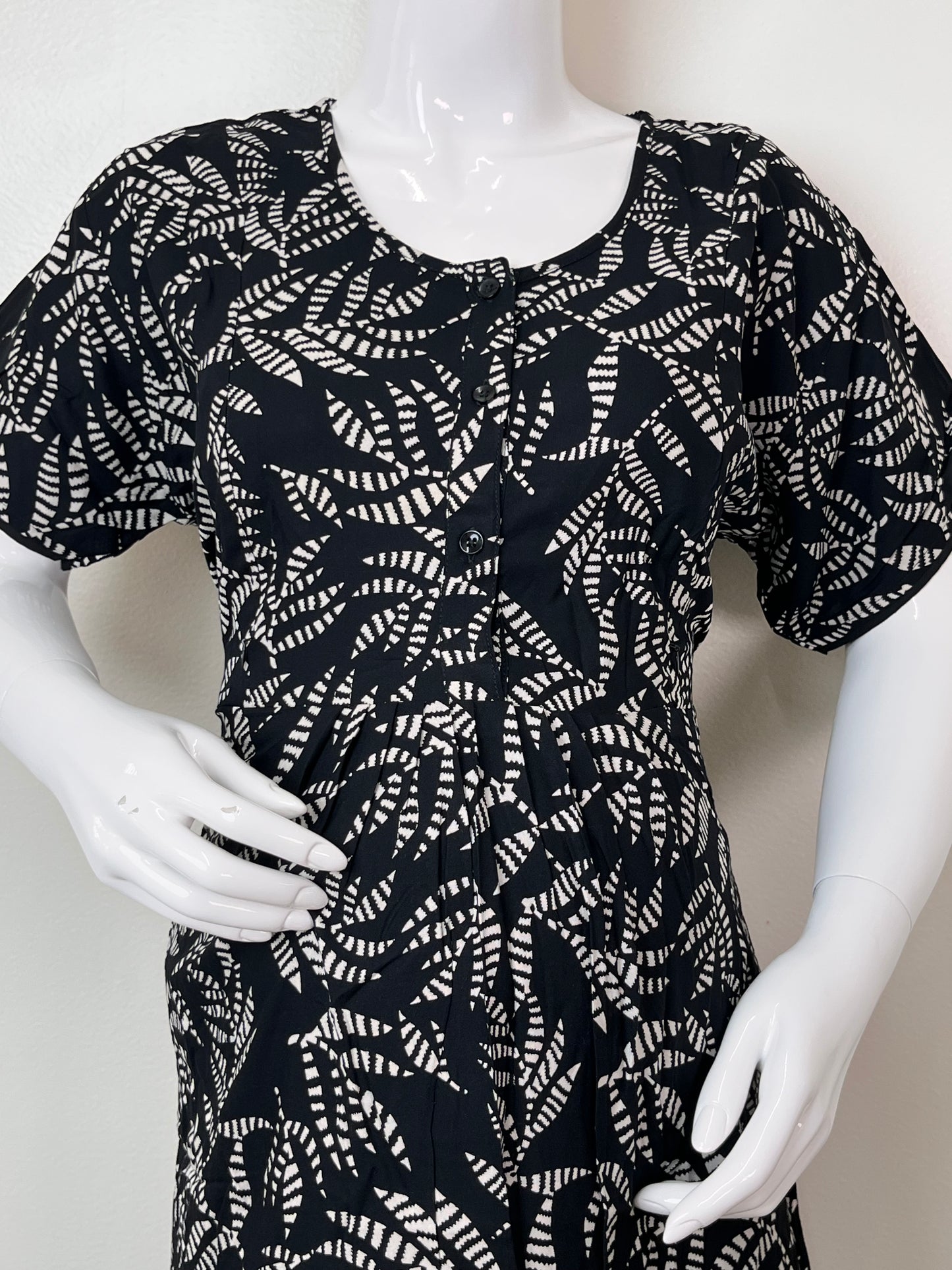 Everyday Ease Black Rayon Fabric Maternity Gown