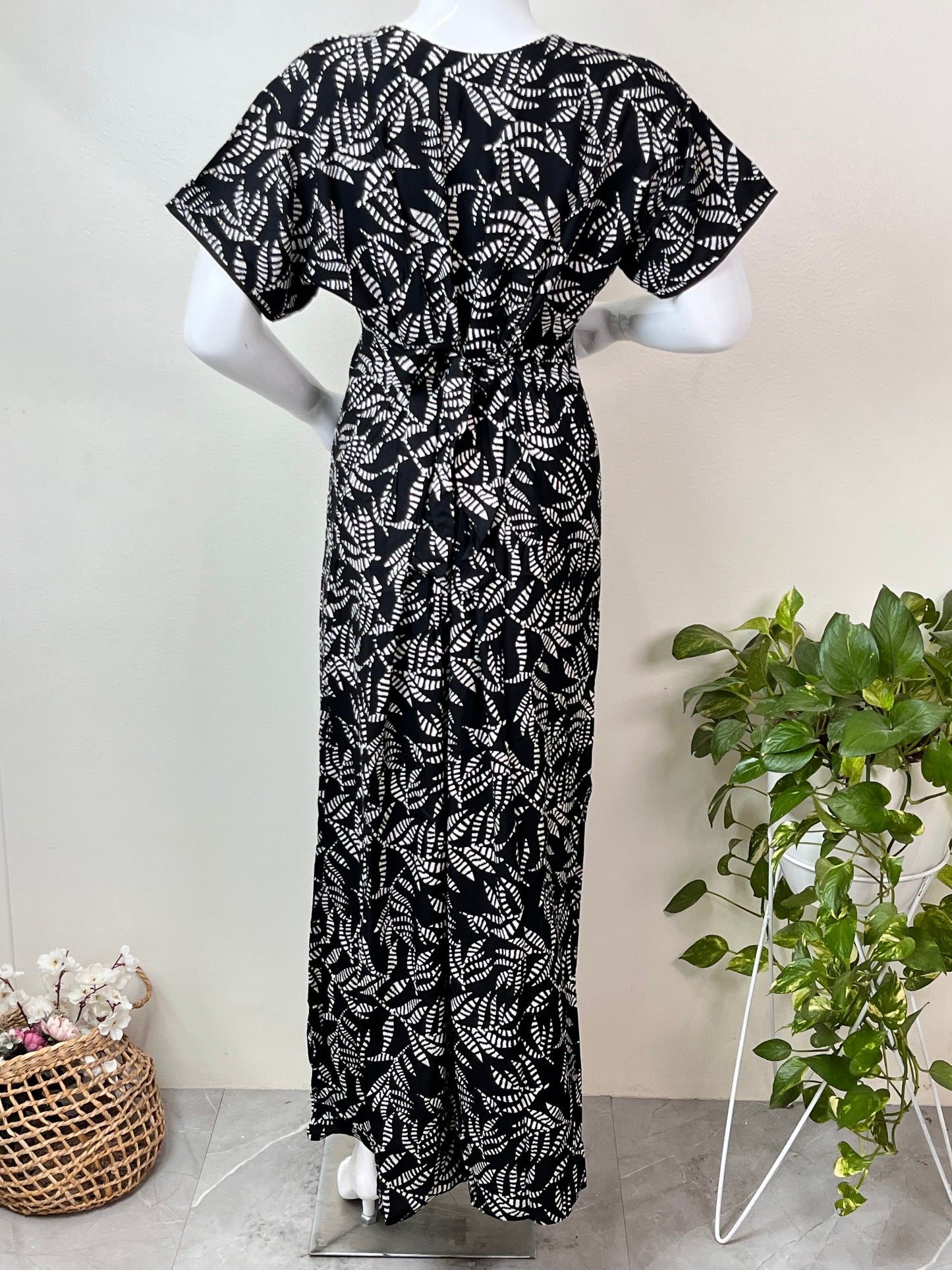 Everyday Ease Black Rayon Fabric Maternity Gown