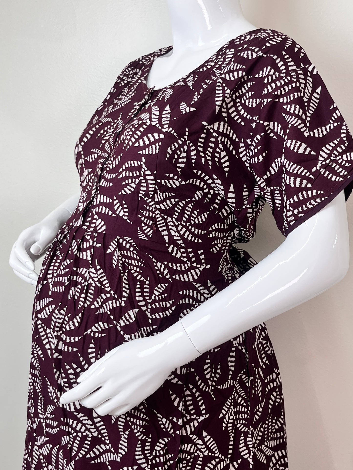 Rayon Fabric Maternity and Feeding Nighty for Women Daily Wear