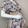 Comfort and Care Yellow & Blue Rayon Maternity Gown