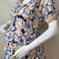 Comfort and Care Yellow & Blue Rayon Maternity Gown
