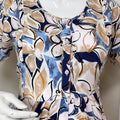 Comfort and Care Yellow & Blue Rayon Maternity Gown