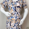 Comfort and Care Yellow & Blue Rayon Maternity Gown