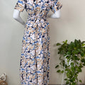 Comfort and Care Yellow & Blue Rayon Maternity Gown