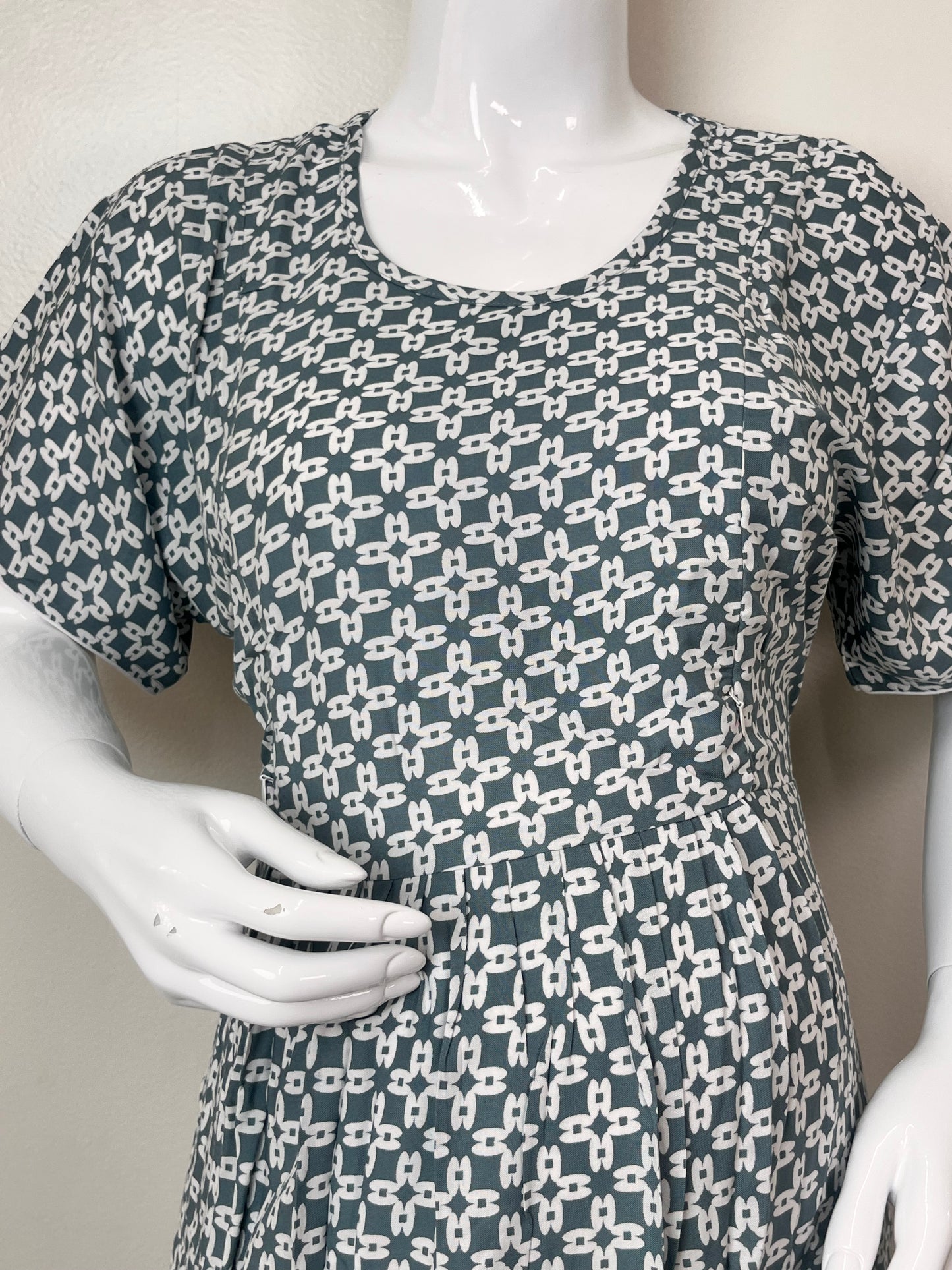 Gray Rayon Fabric Everyday Elegance Maternity Gown