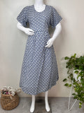 Blue Rayon Fabric Gentle Touch Maternity Gown