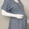 Blue Rayon Fabric Gentle Touch Maternity Gown