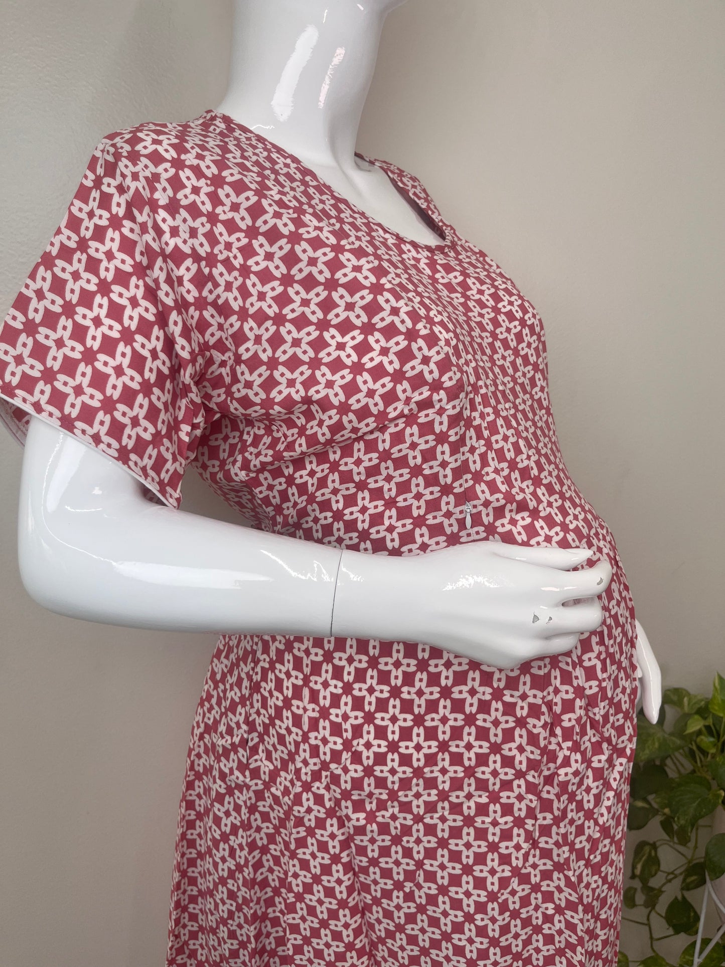 Baby Pink Maternity Rayon Fabric Bliss Gown
