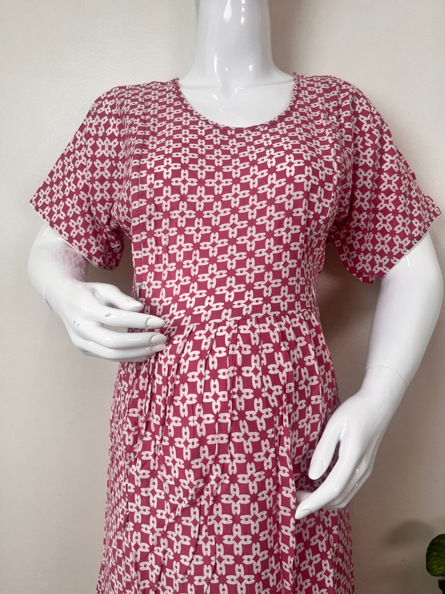 Baby Pink Maternity Rayon Fabric Bliss Gown