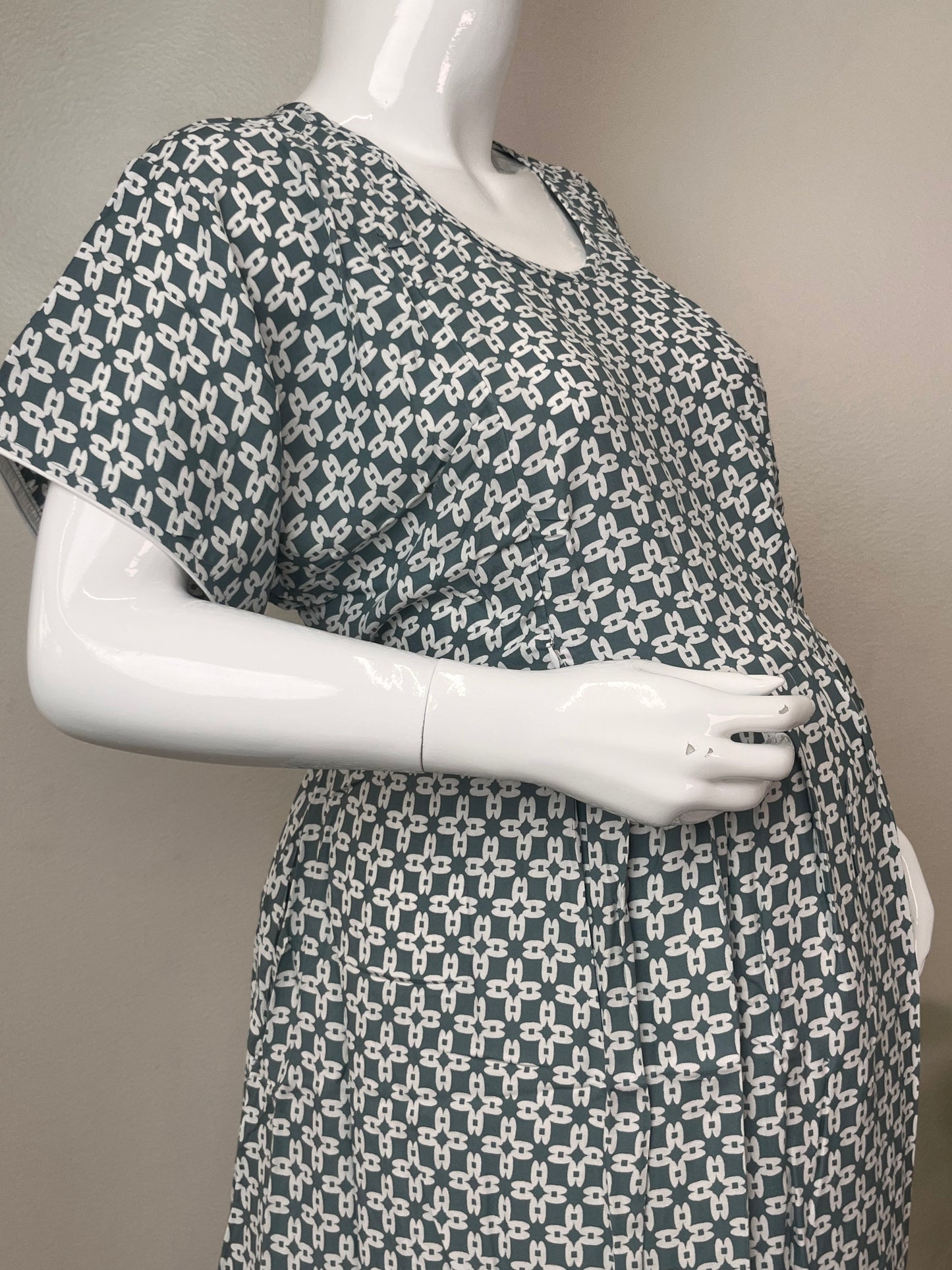 Gray Rayon Fabric Everyday Elegance Maternity Gown