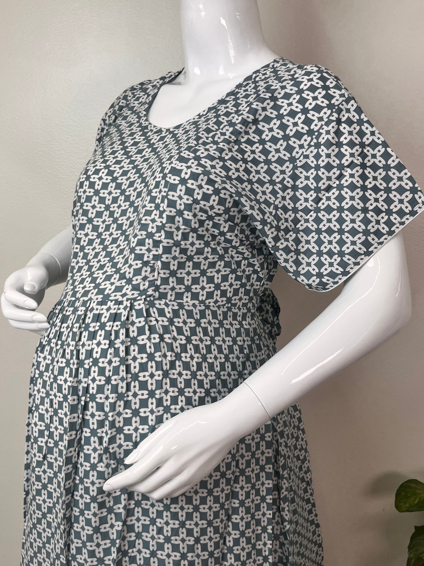 Gray Rayon Fabric Everyday Elegance Maternity Gown