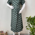 Cozy Care Bottle Green Rayon Fabric Maternity Gown