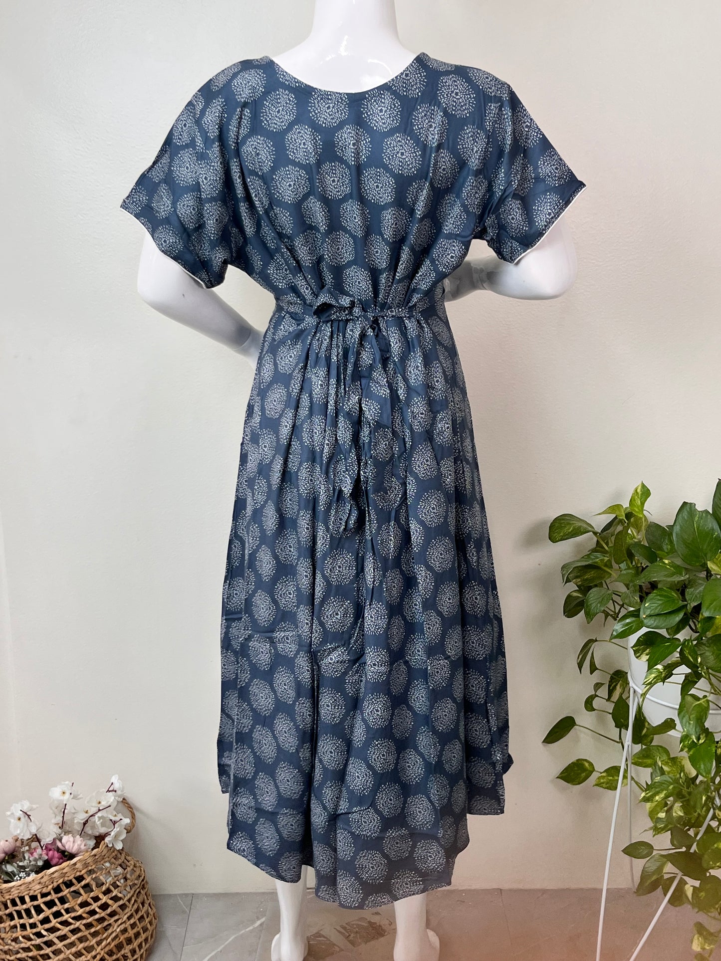 Cozy Fit Rayon Fabric Maternity Gown for Women