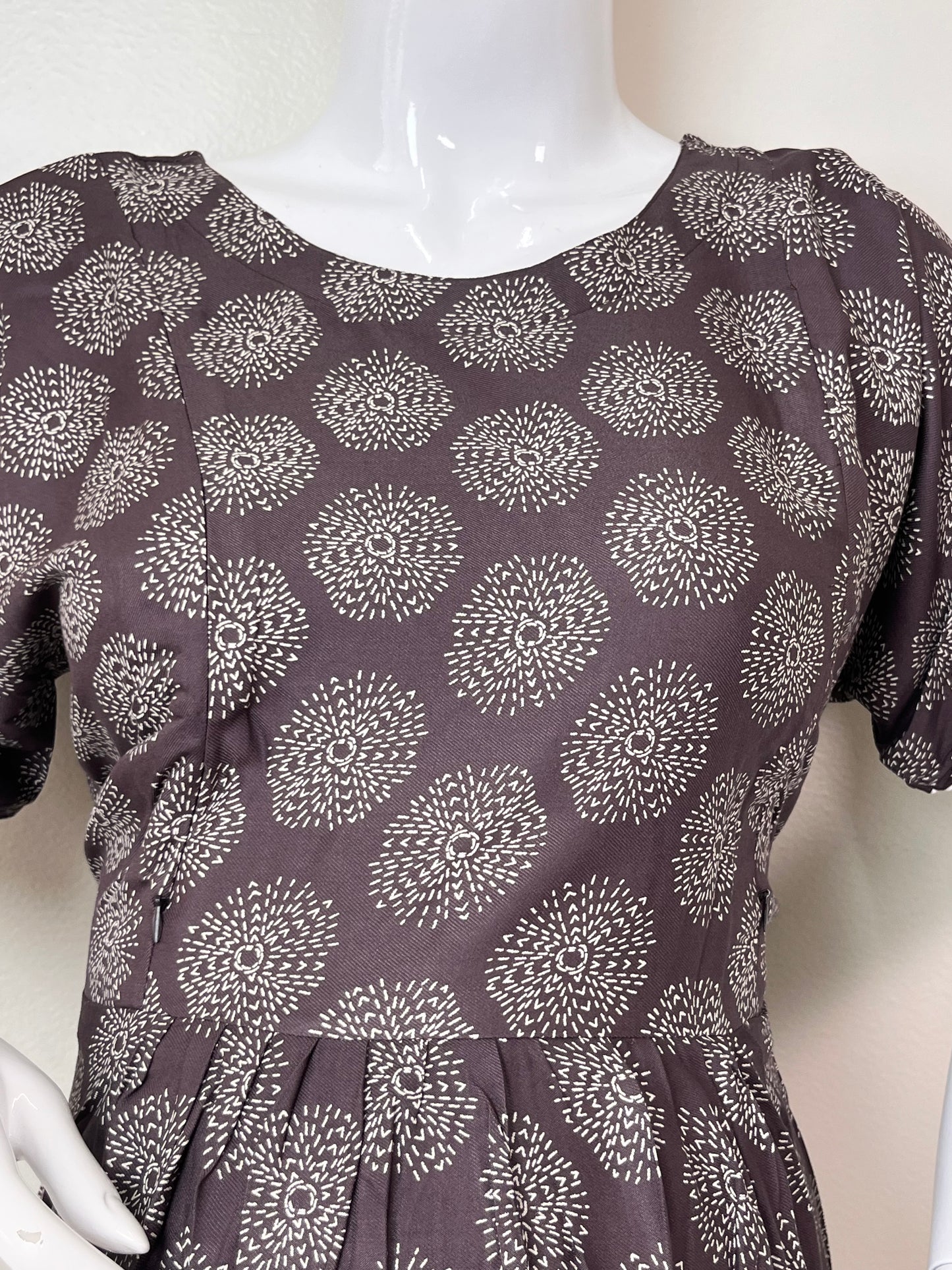 Essential Comfot Coffee Rayon Fabric Maternity Gown
