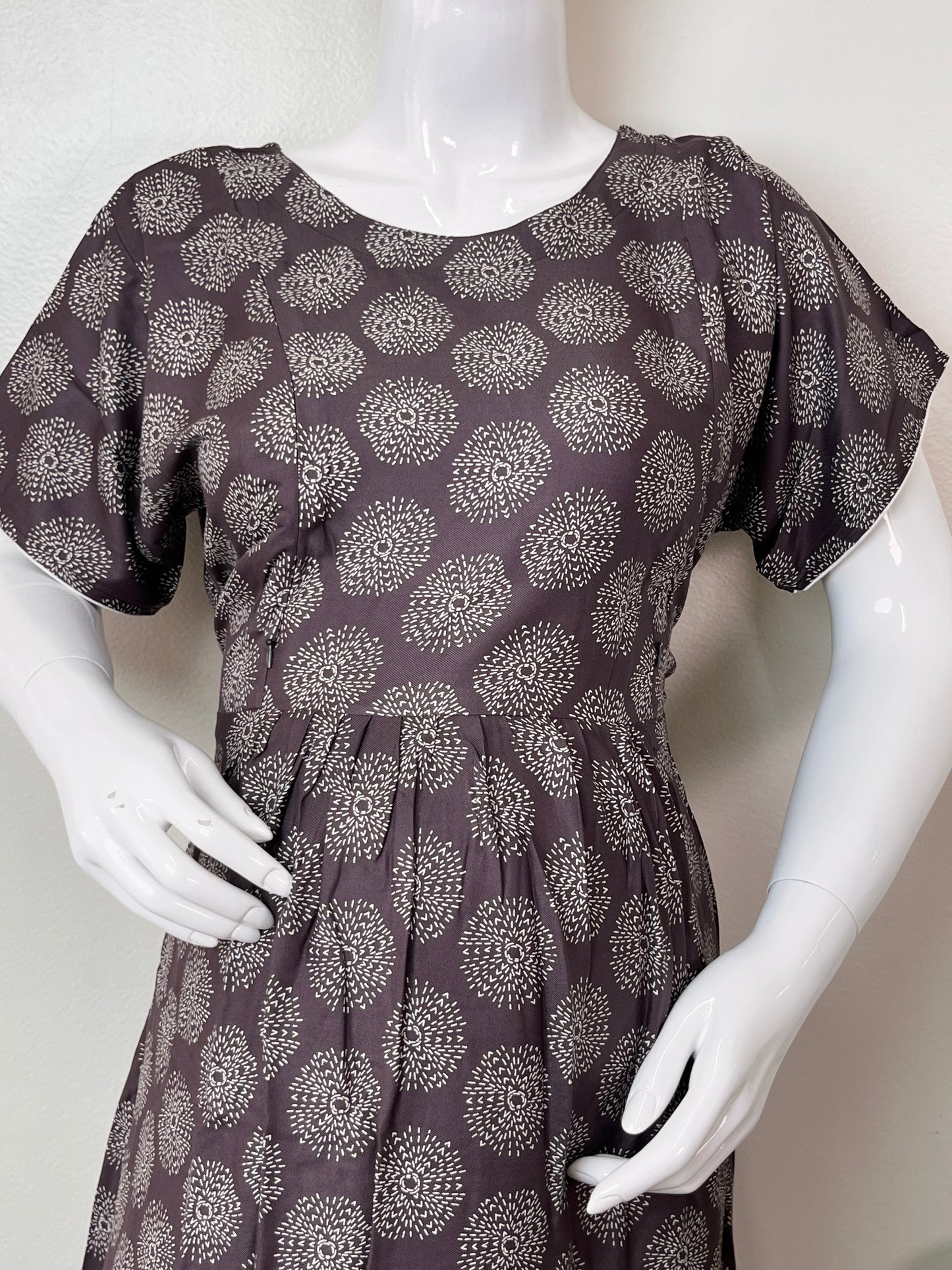 Essential Comfot Coffee Rayon Fabric Maternity Gown