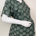 Cozy Care Bottle Green Rayon Fabric Maternity Gown