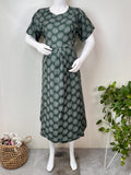 Cozy Care Bottle Green Rayon Fabric Maternity Gown