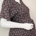 Maternity Feeding Rayon Fabric Gown with Convenient Nursing Access