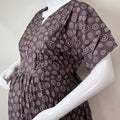 Maternity Feeding Rayon Fabric Gown with Convenient Nursing Access