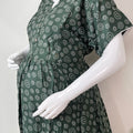 Bottle Green Premium Comfort Rayon Fabric Maternity Gown