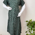 Bottle Green Premium Comfort Rayon Fabric Maternity Gown