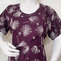 Soft Care Wine Rayon Fabric Maternity Gown