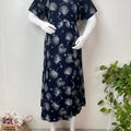 Essential Fit Comfort Navy Blue Rayon Fabric Maternity Gown