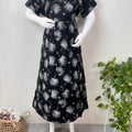 Motherhood Bliss Black Rayon Fabric Maternity Gown