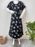 Motherhood Bliss Black Rayon Fabric Maternity Gown