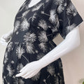 Motherhood Bliss Black Rayon Fabric Maternity Gown